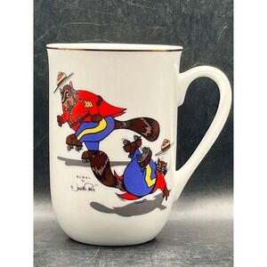 Viletta Canada RCMA Jonathan Paine Beaver‎ Roller Skating Mountie Coffee Mug 8oz